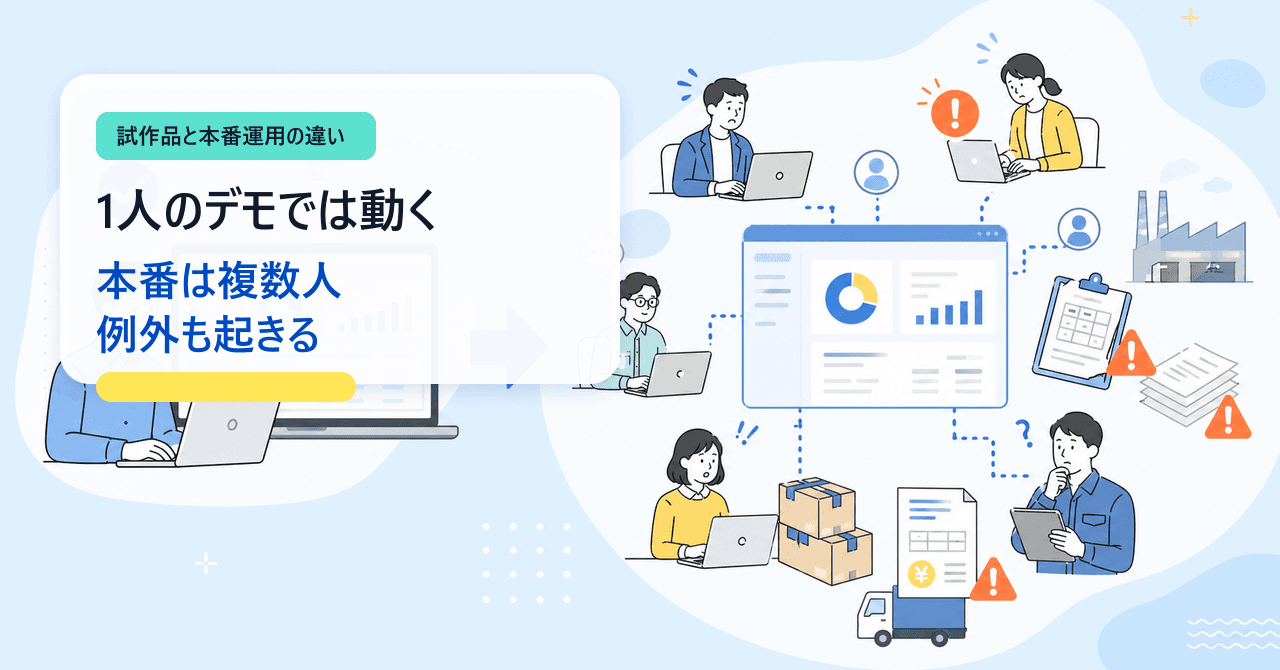 試作品と本番運用の違い